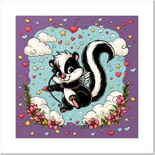 Cupid Skunk Posters and Art